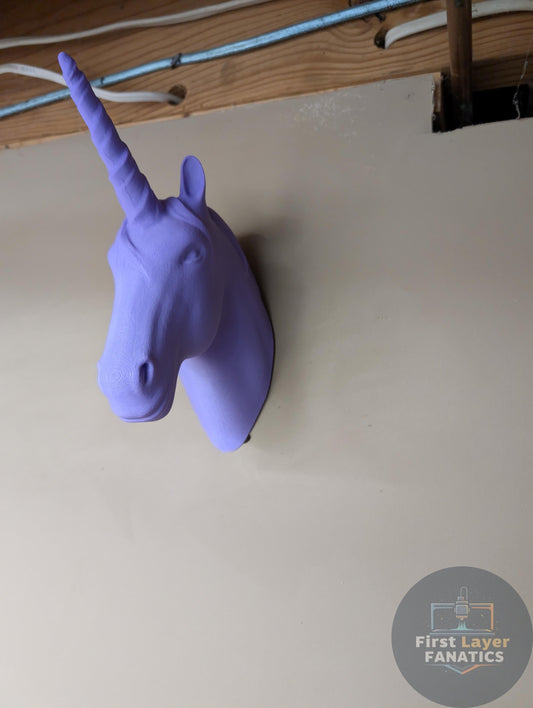 Unicorn Head Wall Mount | Faux Taxidermy, Magical Nursery Decor, 3D Printed Whimsical Wall Art, Gift for Girl's Room, Multiple Sizes/Colors