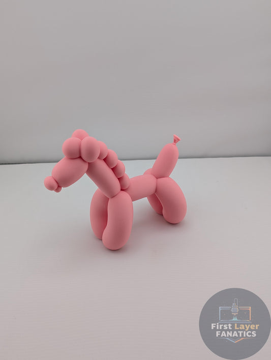 Balloon Horse Statue | Cute Pop Art Sizes 4"-8", Modern Farmhouse Decor, 3D Printed Animal, Horse Party Favor, 56+ Colors