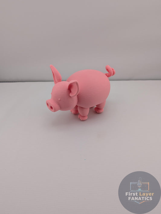 Balloon Pig Statue | Cute 3D Printed Pop Art Figurine, Modern Farmhouse Decor, Custom Color Pig Lover Gift, Kids Room Shelf Sitter, Original