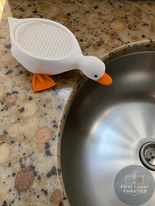 Self Draining Duck Soap Dish | Funny Bathroom & Kitchen Decor | 3D Printed Soap Holder with Optional Soap Saver Lift | Cute Novelty Gift