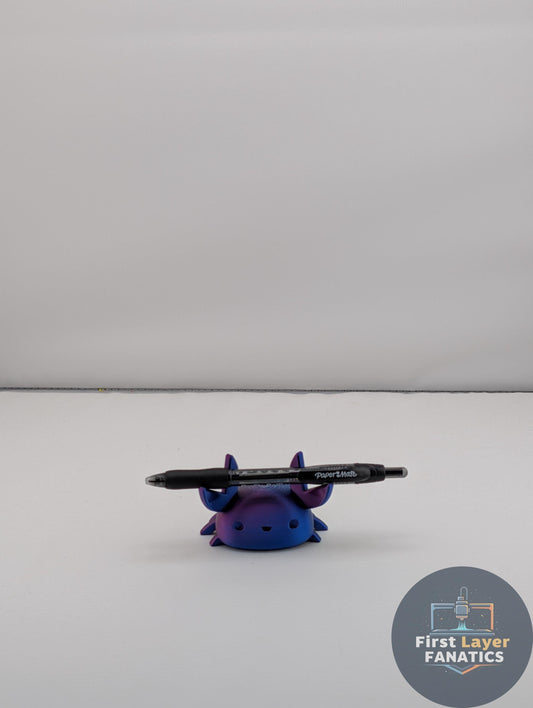 Cute Crab Pen Holder | Silk Color Shift Desk Accessory, Kawaii Fidget Toy, 3D Printed Animal Office Decor, Unique Teacher Stocking Stuffer