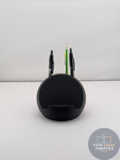 Bowling Ball Desk Organizer Phone Stand | Multifunctional Pen Pencil Holder | Business Card Stand | Office Desk Accessory | 3D Printed