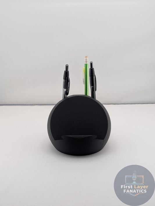 Bowling Ball Desk Organizer Phone Stand | Multifunctional Pen Pencil Holder | Business Card Stand | Office Desk Accessory | 3D Printed