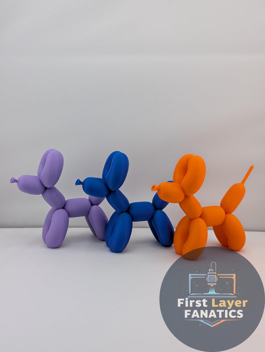 3D Printed Balloon Dog Figurine | Pop Art Desk Décor | Modern Balloon Animal Sculpture, Colorful Nursery & Home Décor, Unique Gift, 4 SIZES
