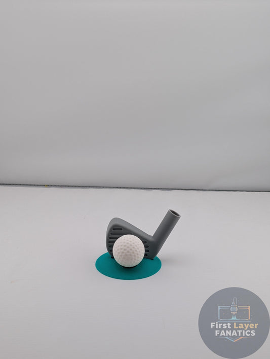 Golf Club Pen Holder | Funny Desk Organizer for Golfer, 3D Printed Office Decor, Man Cave Accessory, Unique Golf Lover Gift for Him