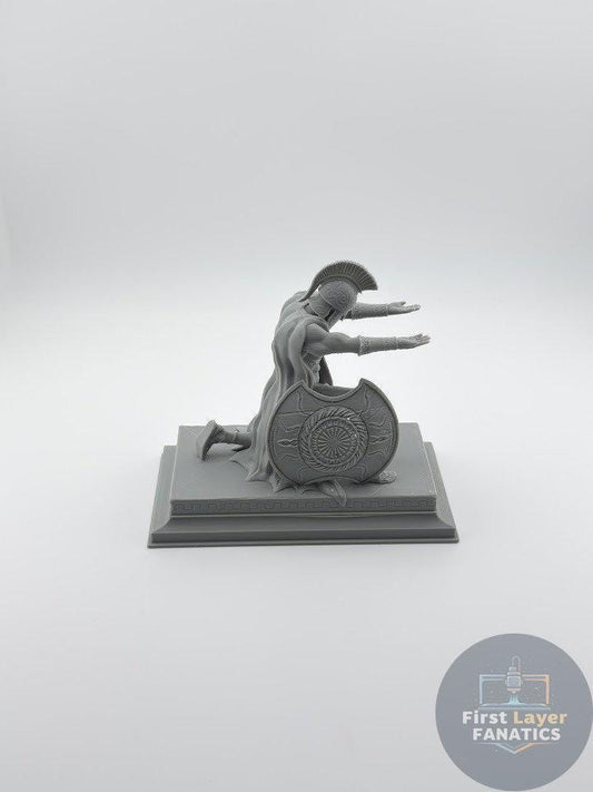 Spartan Pen Holder for Desk | Knight Pencil Stand | 3D Printed Office Decor | Ancient Warrior Statue | Unique Gift for Historians & Teachers