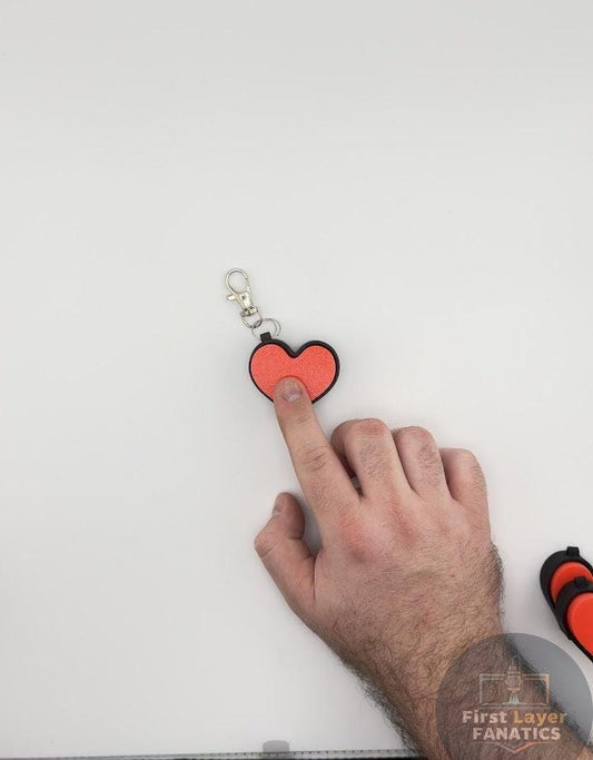 Heart Clicker Fidget Toy | Satisfying ASMR Button Fidget | Valentine's Day Party Favor | Custom Color Heart Keychain | Sensory Stress Relief