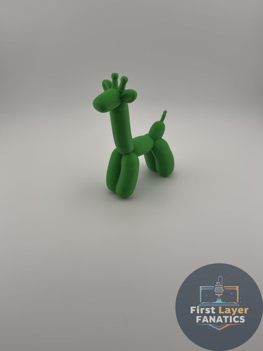 Balloon Giraffe 3D Printed Animal, Balloon Animal Decor, Cute Desk Toy, Balloon Dog Style Sculpture, Animal Desk Decor, Gift Idea
