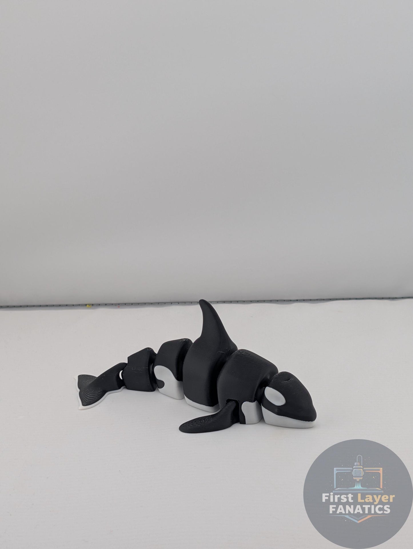 Articulated "Sleek Orca" Fidget Toy | Killer Whale Sensory Toy, 3D Printed Desk Pet, Great Value, Minimalist Ocean Life Gift