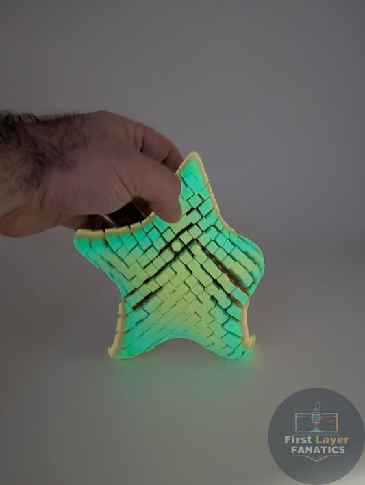 Starfish Fidget Toy – Articulated Sea Star Sculptures 6.5" to 9" Glow/Surprise Colors Available