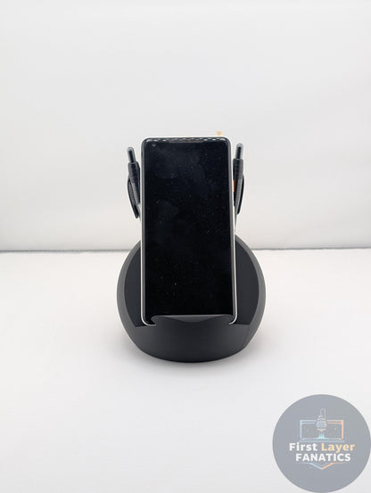 Bowling Ball Desk Organizer Phone Stand | Multifunctional Pen Pencil Holder | Business Card Stand | Office Desk Accessory | 3D Printed
