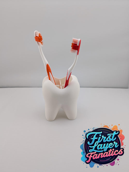 Tooth Pen Holder & Toothbrush Stand | Dentist Office Desk Organizer, Fun Dental Gift for Hygienist or Student, 3D Printed Molar Cup, Variety
