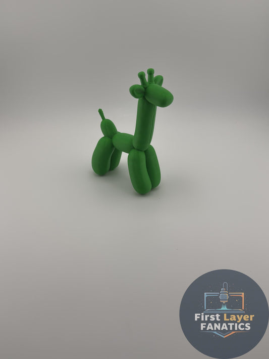 Balloon Giraffe 3D Printed Animal, Balloon Animal Decor, Cute Desk Toy, Balloon Dog Style Sculpture, Animal Desk Decor, Gift Idea