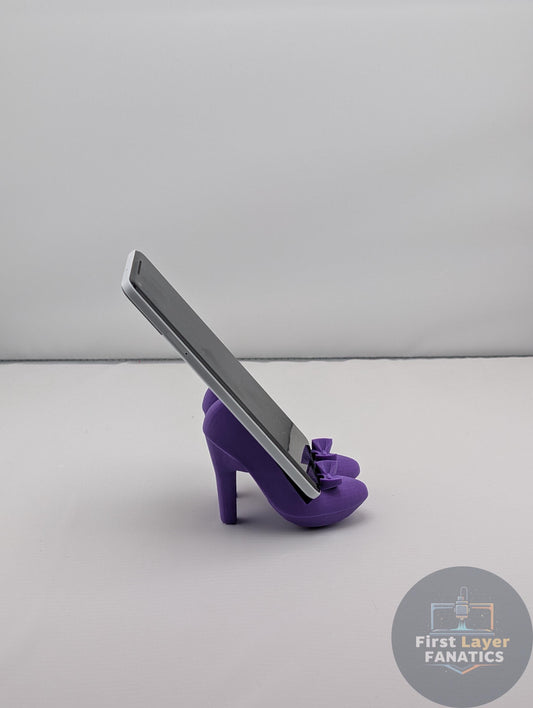 High Heel Phone Stand | Chic Desk Accessory, Fashionista Gift, 3D Printed Cell Phone Holder, Glam Office Decor, Beauty Room Organizer