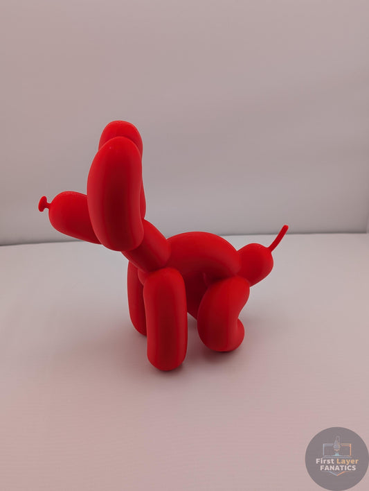 Funny Pooping Balloon Dog Statue | Cheeky Pop Art Shelf Decor, Gag Gift for Coworker, Minimalist Home Decor with a Funny Twist, 3D Printed